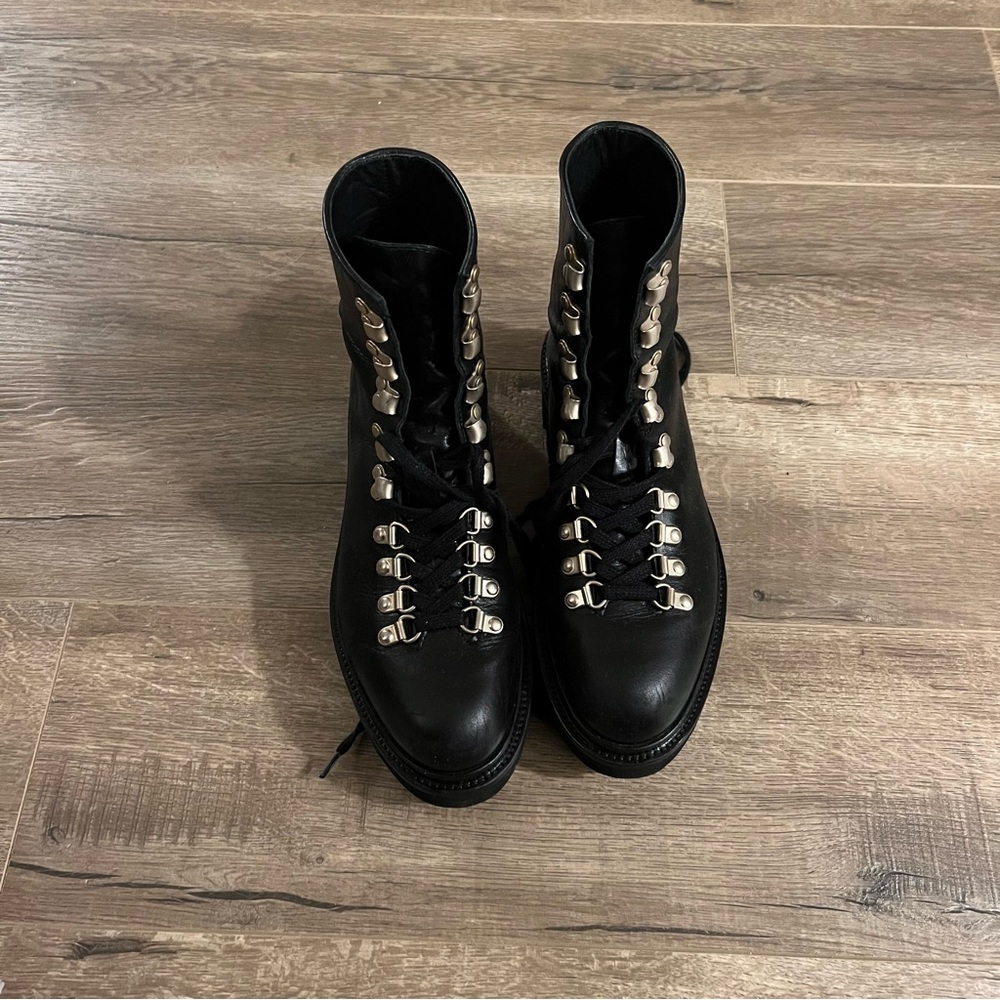 AllSaints Wanda leather lace-up boots